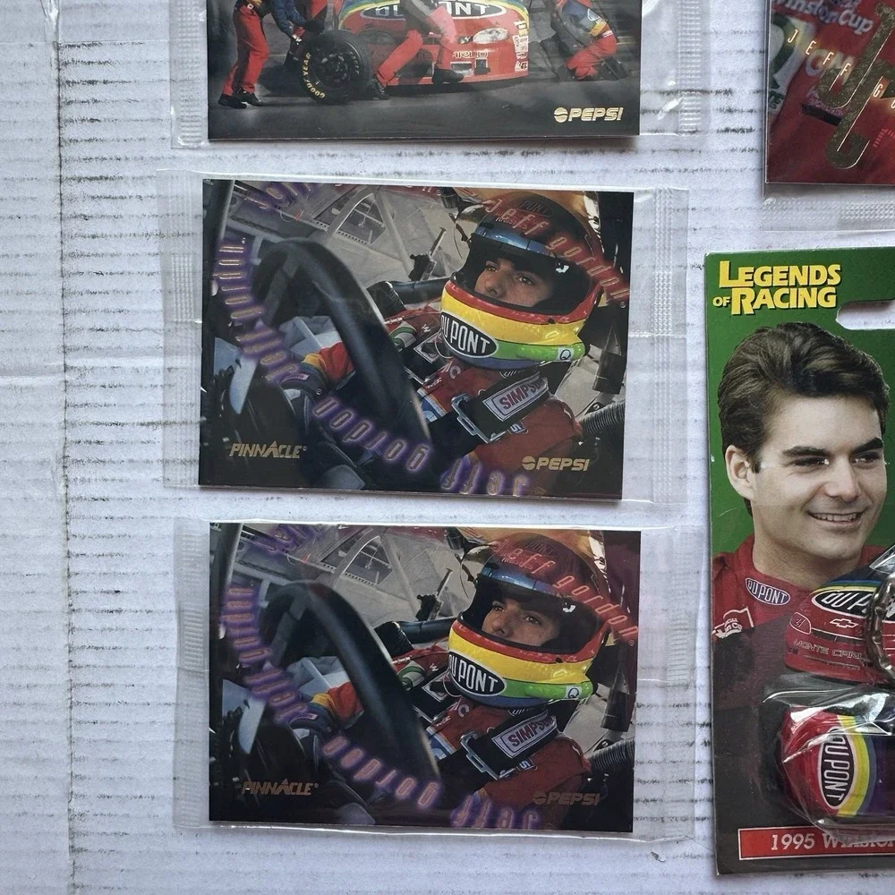 Pinnacle Jeff Gordon Trading Card Lot New Sealed 1997 Series 1 2 3 Car Keychain
